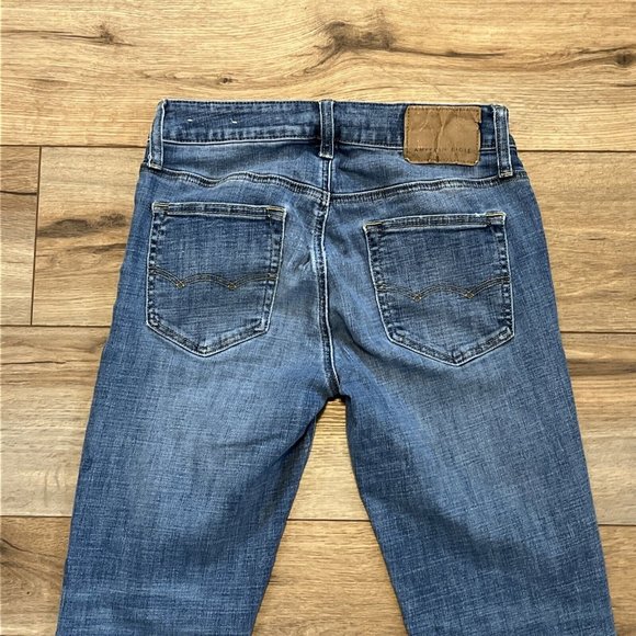 American Eagle AE Skinny Fit Denim Jeans SZ 28x30 Blue Stretch Next Level Flex - Picture 5 of 12